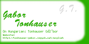 gabor tonhauser business card